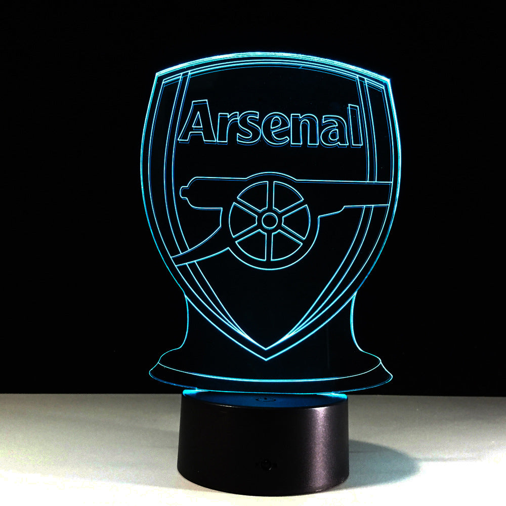 Arsenal Football 3D Illusion Lamp For Living Room Decor And Subtle Night Glow For Desk Or Shelf Display
