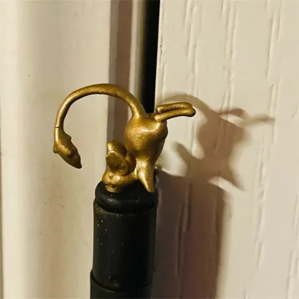 Vintage Bronze Door Hinge Art — Magnetic Design, Retro Sculptural Finish