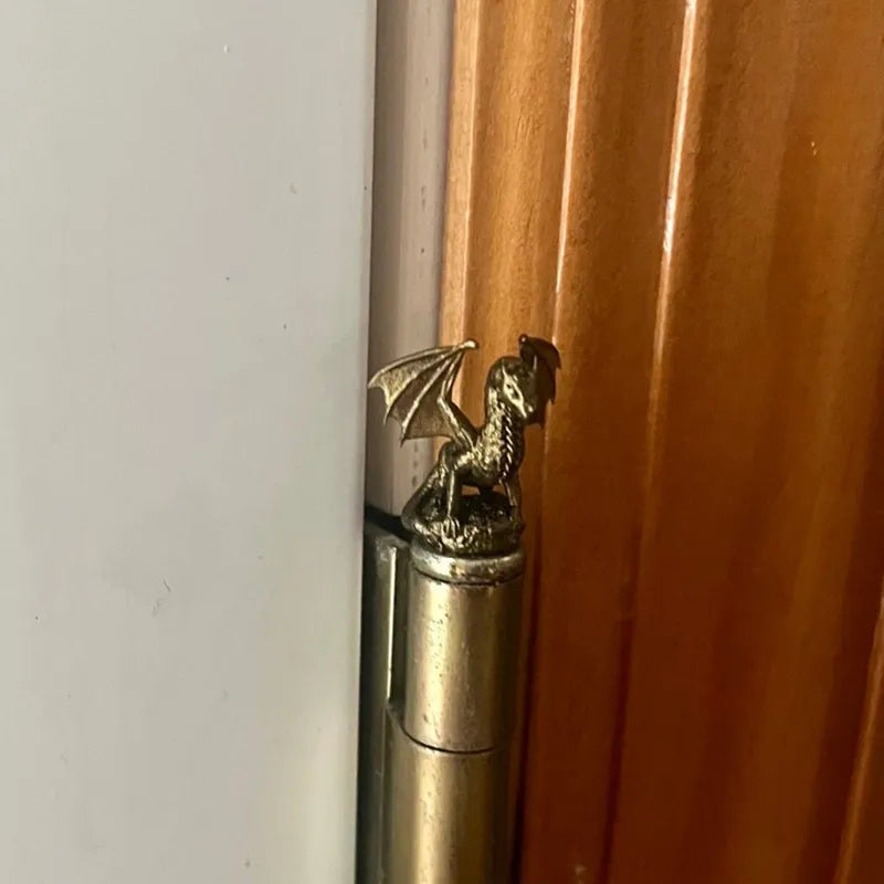 Vintage Bronze Door Hinge Art — Magnetic Design, Retro Sculptural Finish