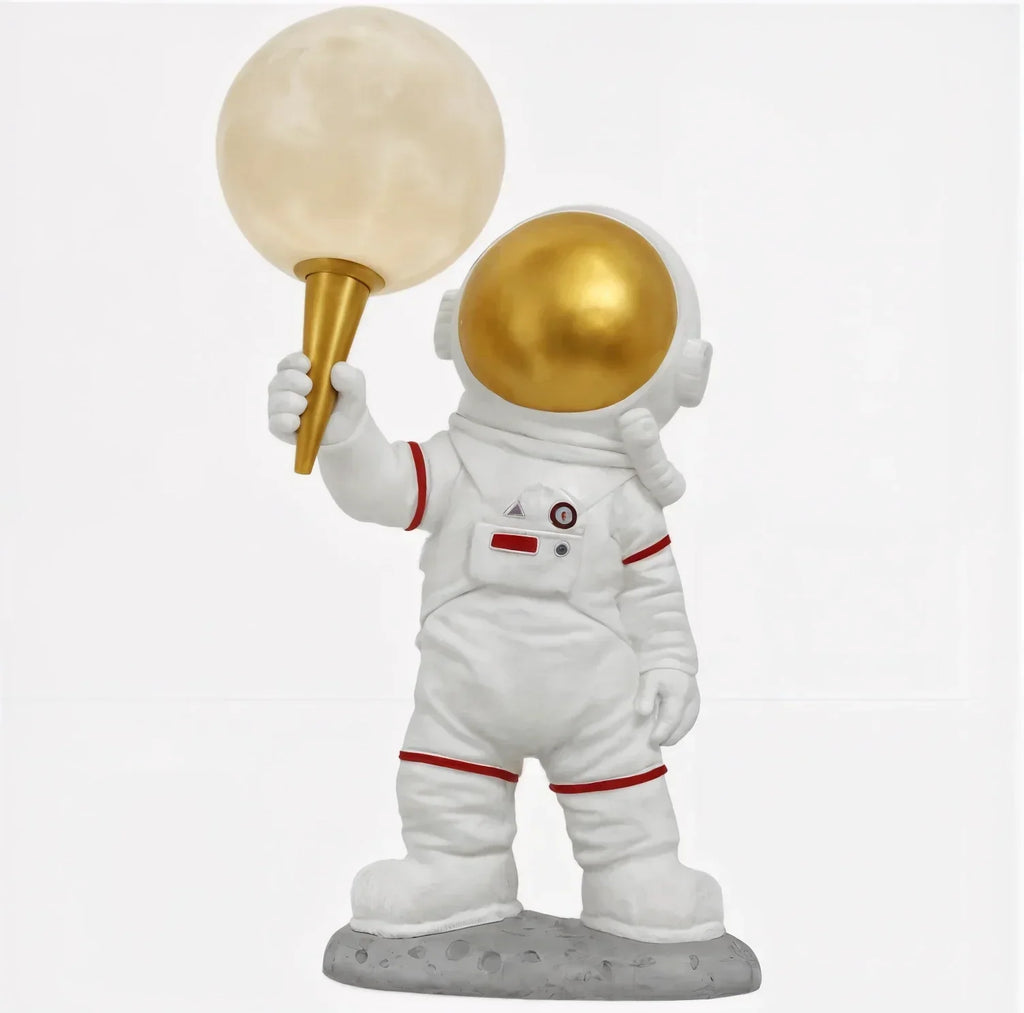 Cosmo Voyager Astronaut Theme Table Lamp With LED Accent For Kids Room Decor And Nighttime Glow