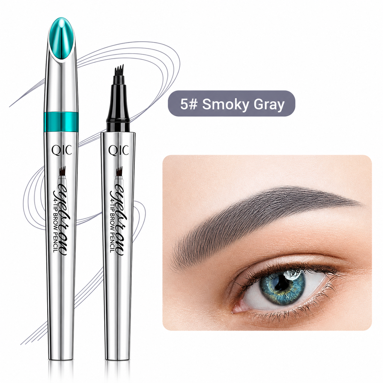 Four-Tip Waterproof Eyebrow Pen For Microblading Look That Lasts Up To 36 Hours