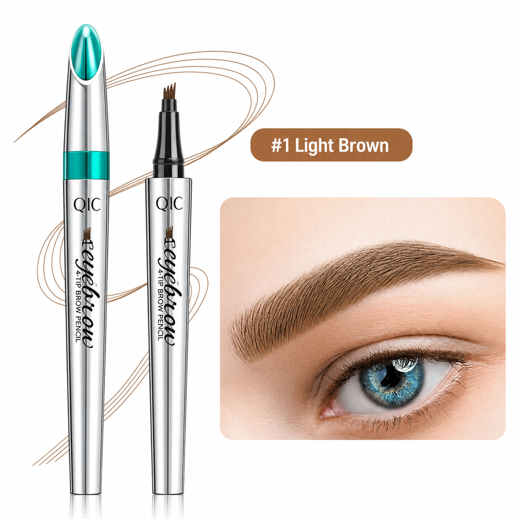 Four-Tip Waterproof Eyebrow Pen For Microblading Look That Lasts Up To 36 Hours