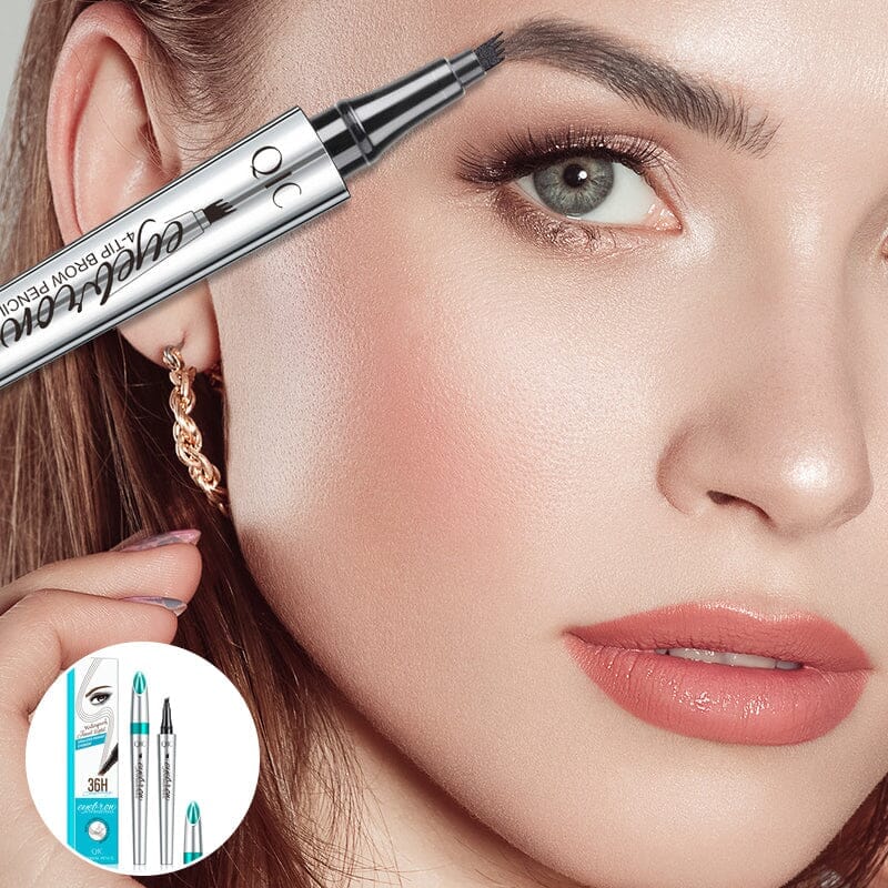 Four-Tip Waterproof Eyebrow Pen For Microblading Look That Lasts Up To 36 Hours