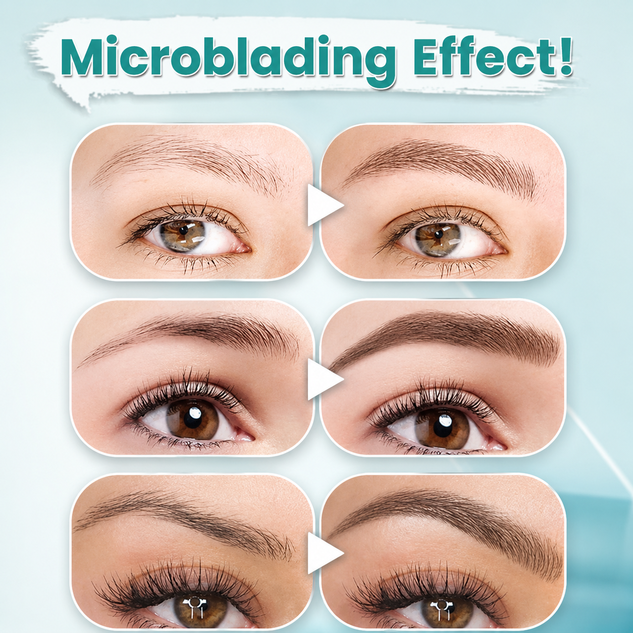 Four-Tip Waterproof Eyebrow Pen For Microblading Look That Lasts Up To 36 Hours