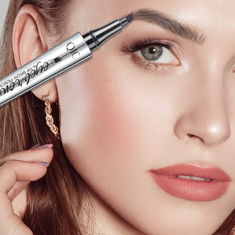 Four-Tip Waterproof Eyebrow Pen For Microblading Look That Lasts Up To 36 Hours