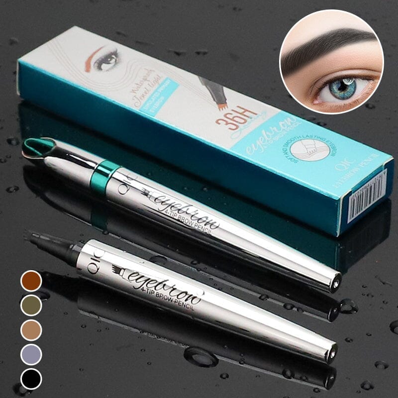 Four-Tip Waterproof Eyebrow Pen For Microblading Look That Lasts Up To 36 Hours