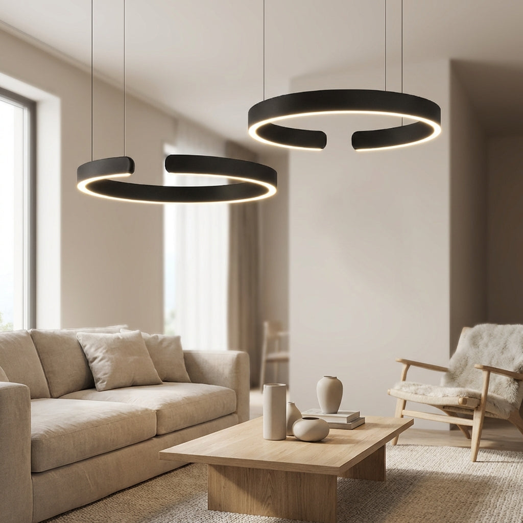 HaloRing Pendant With Floating Geometric Ring Design For Modern Living Spaces That Elevate Any Room
