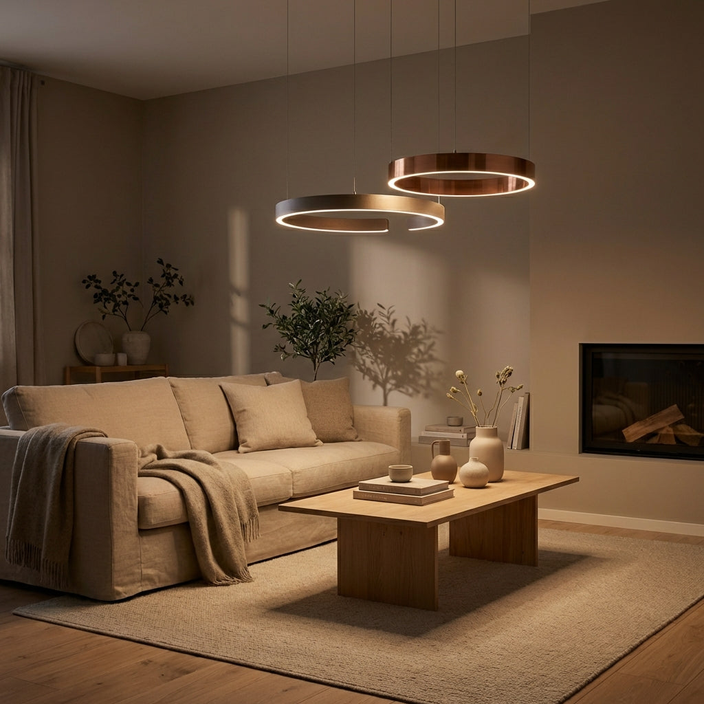 HaloRing Pendant With Floating Geometric Ring Design For Modern Living Spaces That Elevate Any Room
