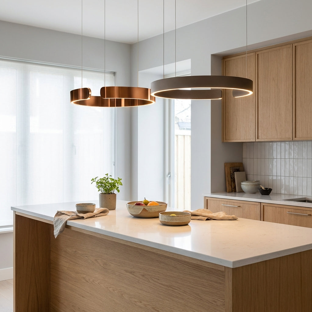 HaloRing Pendant With Floating Geometric Ring Design For Modern Living Spaces That Elevate Any Room