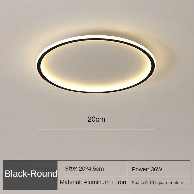 Nordic Aura LED mennyezeti lámpa — Kerek sziluett, villódzásmentes megvilágítás
