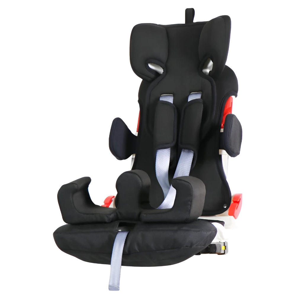 Adjustable Child Car Seat With Five-Point Harness In Black