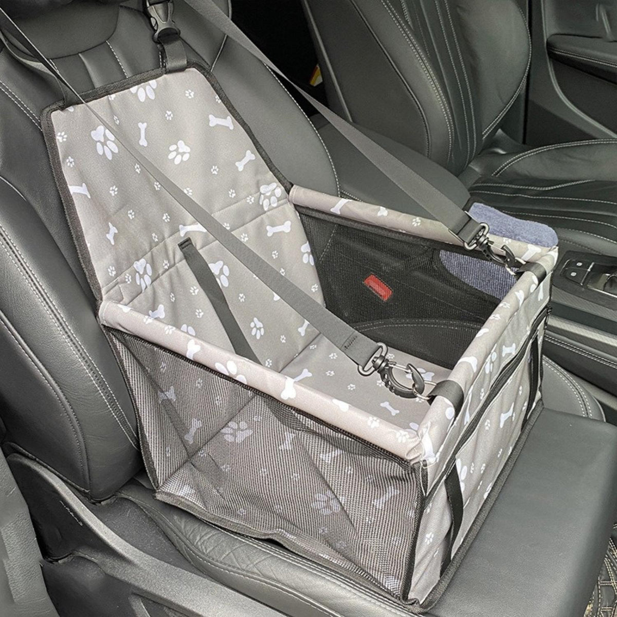 Asiento elevado para automóvil para perros AutoPaw - tela impermeable, base antideslizante