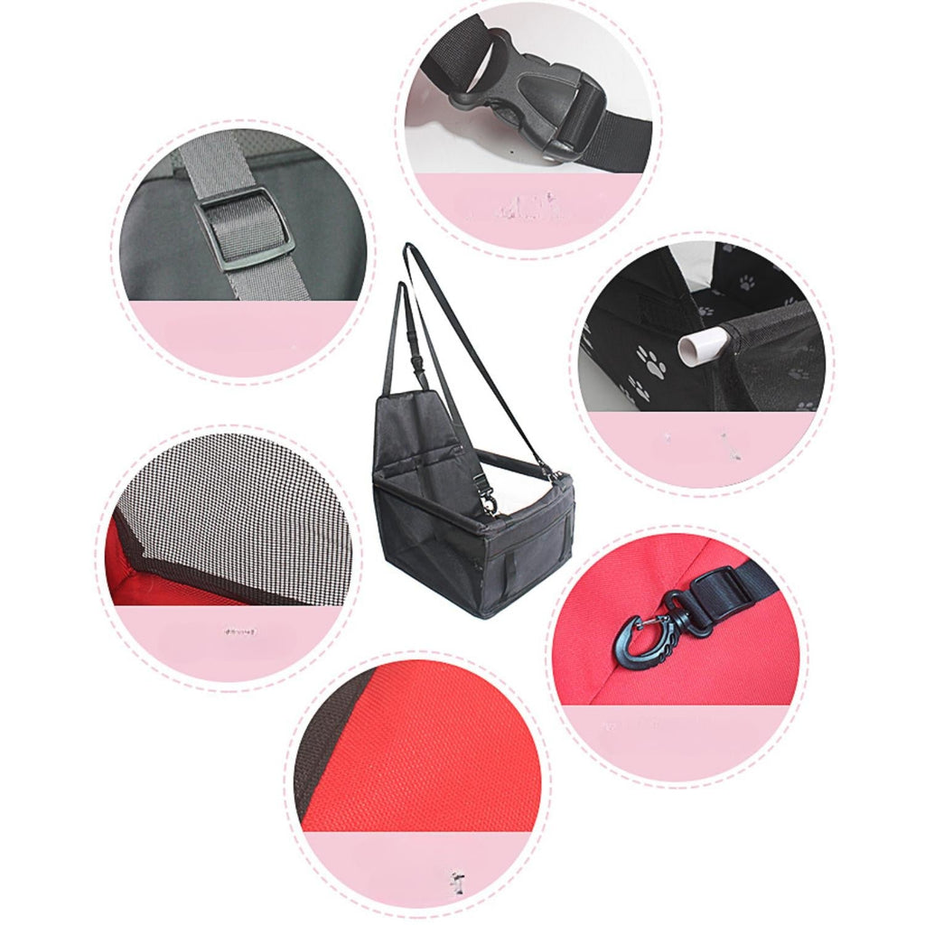 Asiento elevado para automóvil para perros AutoPaw - tela impermeable, base antideslizante