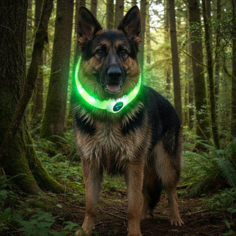 LumaPaw ledhalsband voor honden — via USB oplaadbaar, waterdicht, meerdere kleurmodi