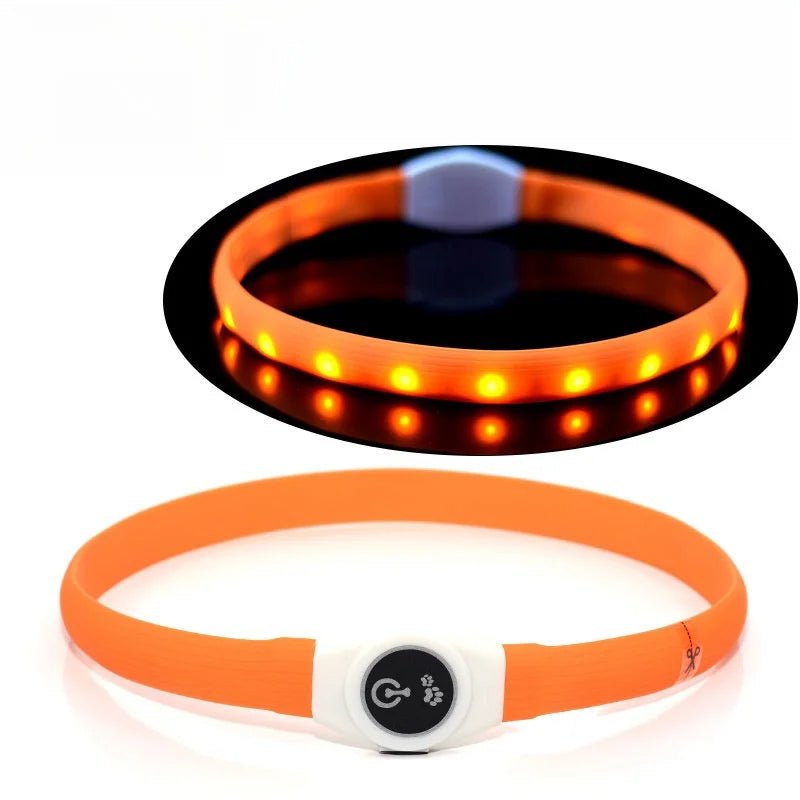 LumaPaw ledhalsband voor honden — via USB oplaadbaar, waterdicht, meerdere kleurmodi