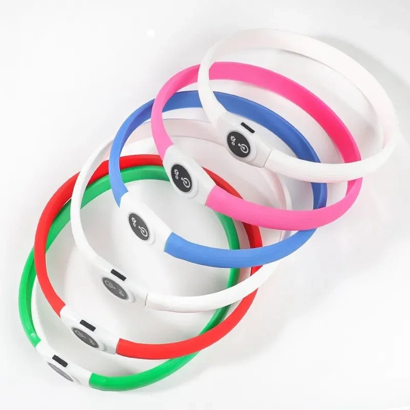 LumaPaw ledhalsband voor honden — via USB oplaadbaar, waterdicht, meerdere kleurmodi