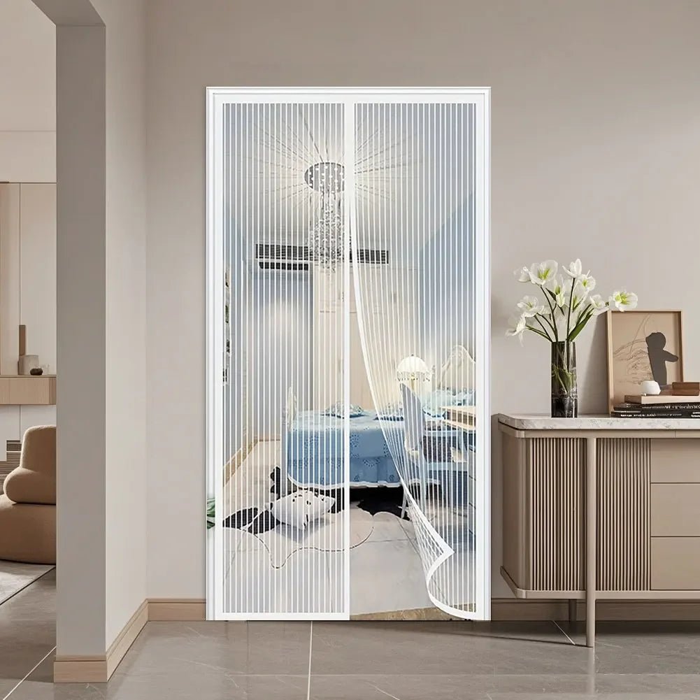 AeroMesh magnetiskt insektsnät för dörrar — automatisk självstängande design