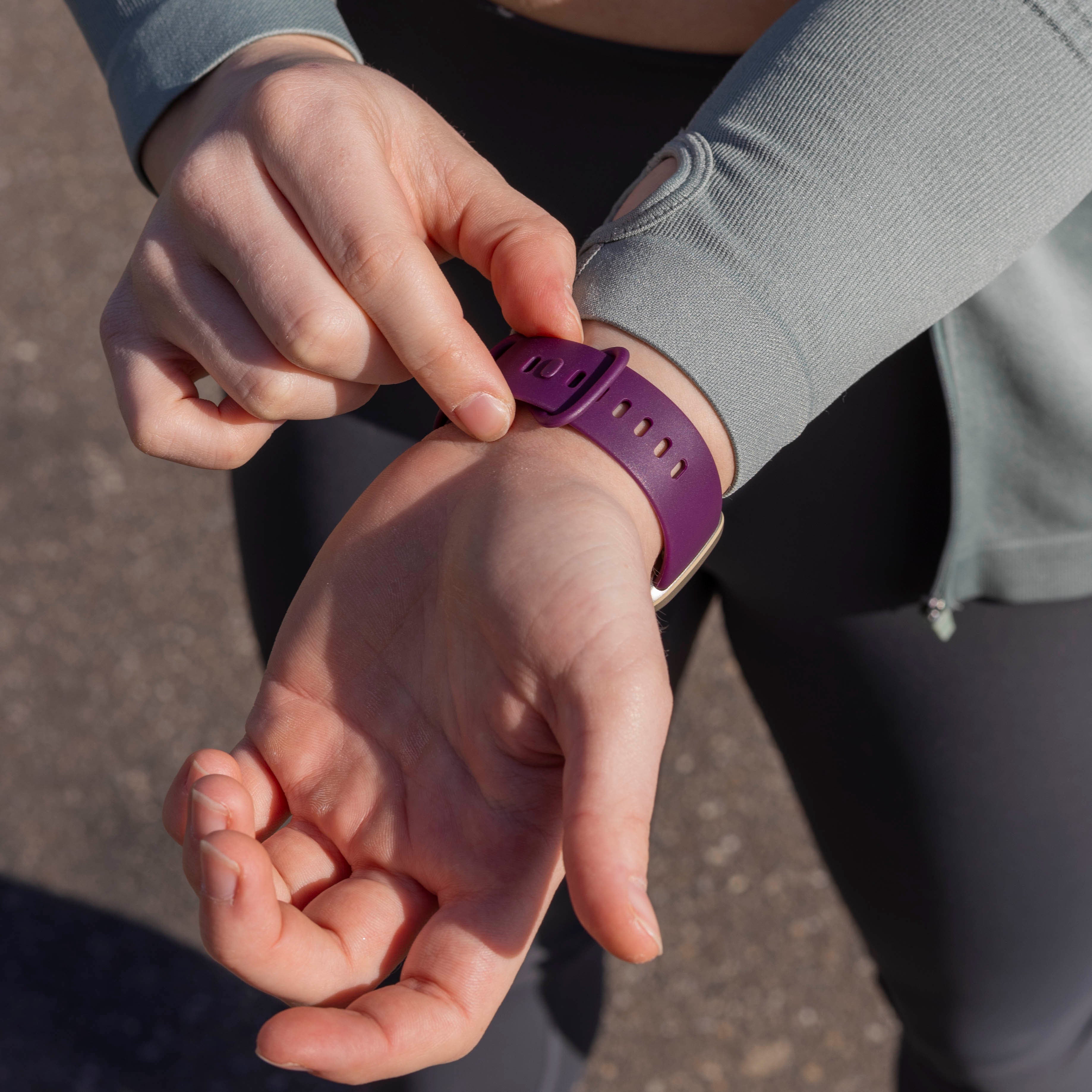 Deep Purple Classic Silicone Strap for Fitbit Versa 3