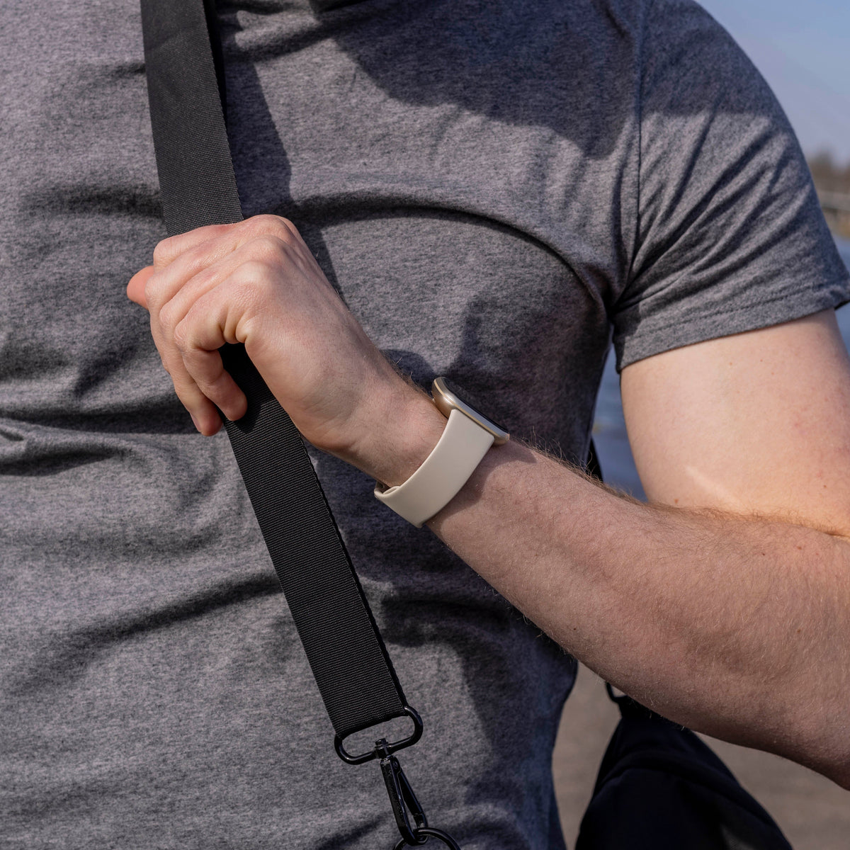Fitbit Versa 3 Classic Silicone Strap — Waterproof, Off White