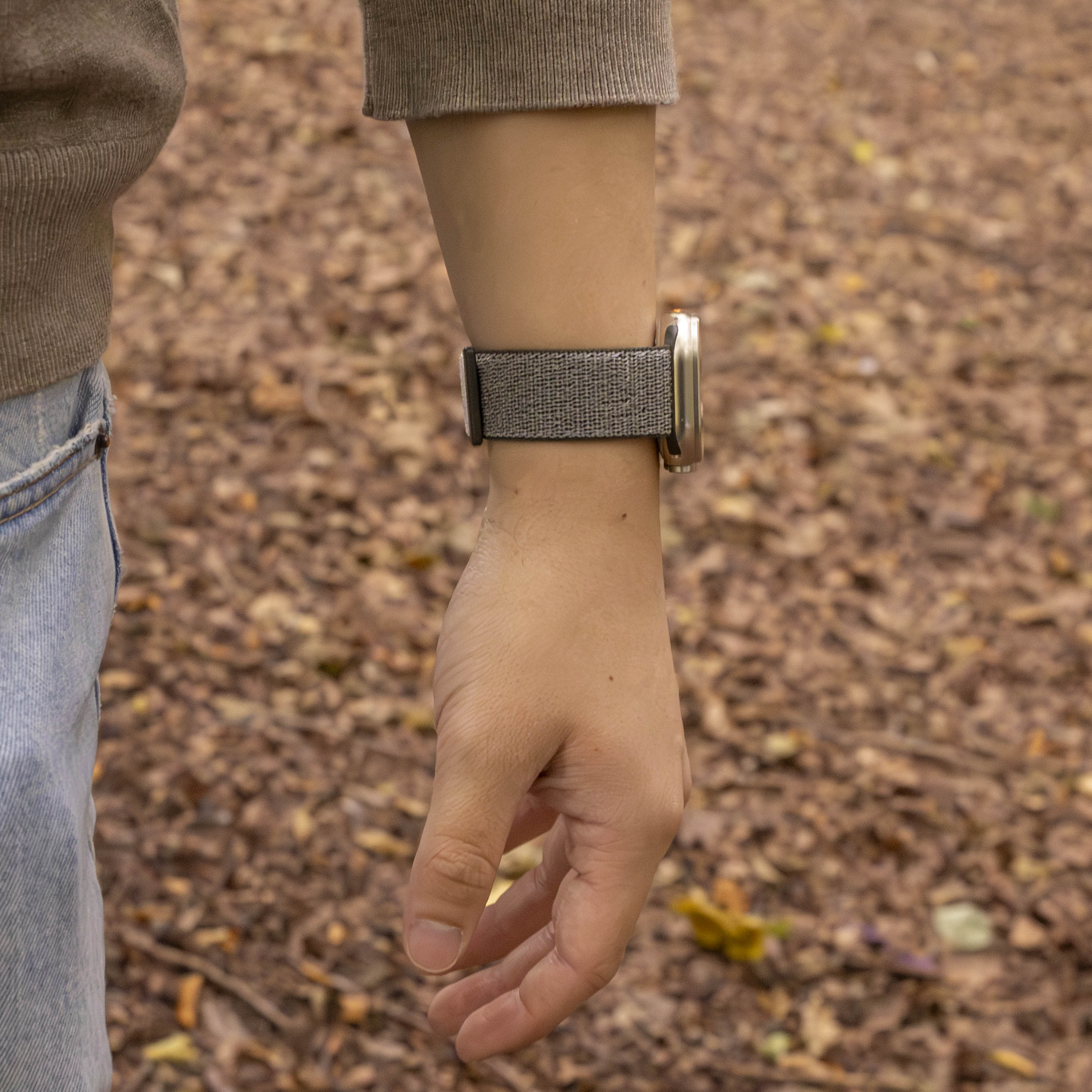 Apple Watch Green Nylon Woven Comfort Strap