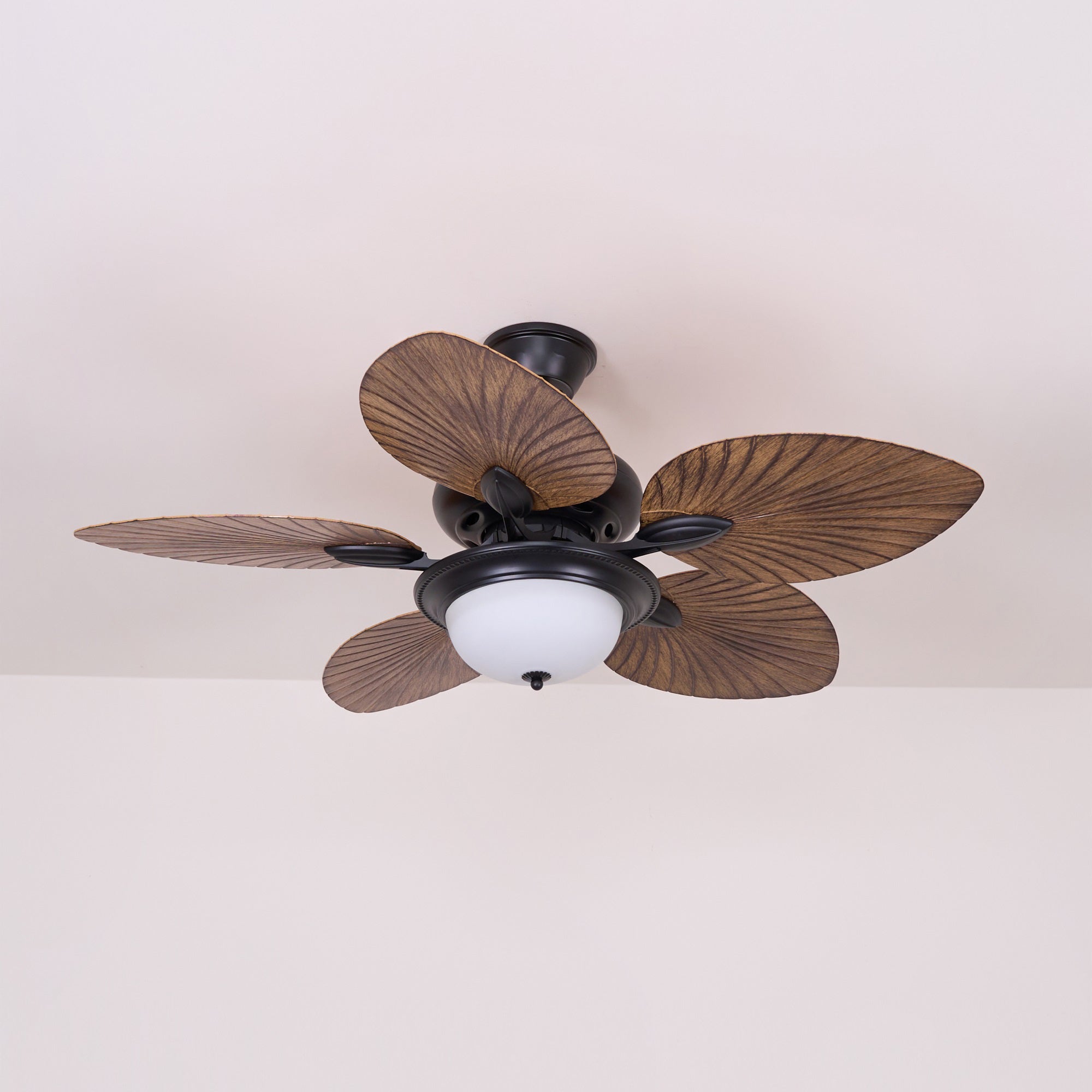 Tropical Wooden Ceiling Fan With Lighting And Six Speeds Remote Control