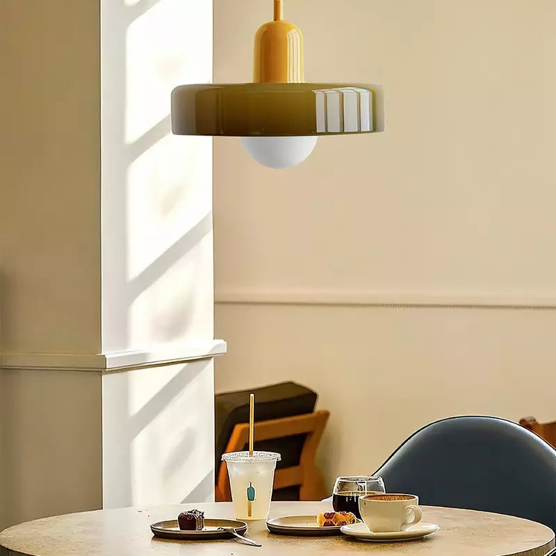 Bauhaus Style Glass Pendant Light For Dining And Living Areas