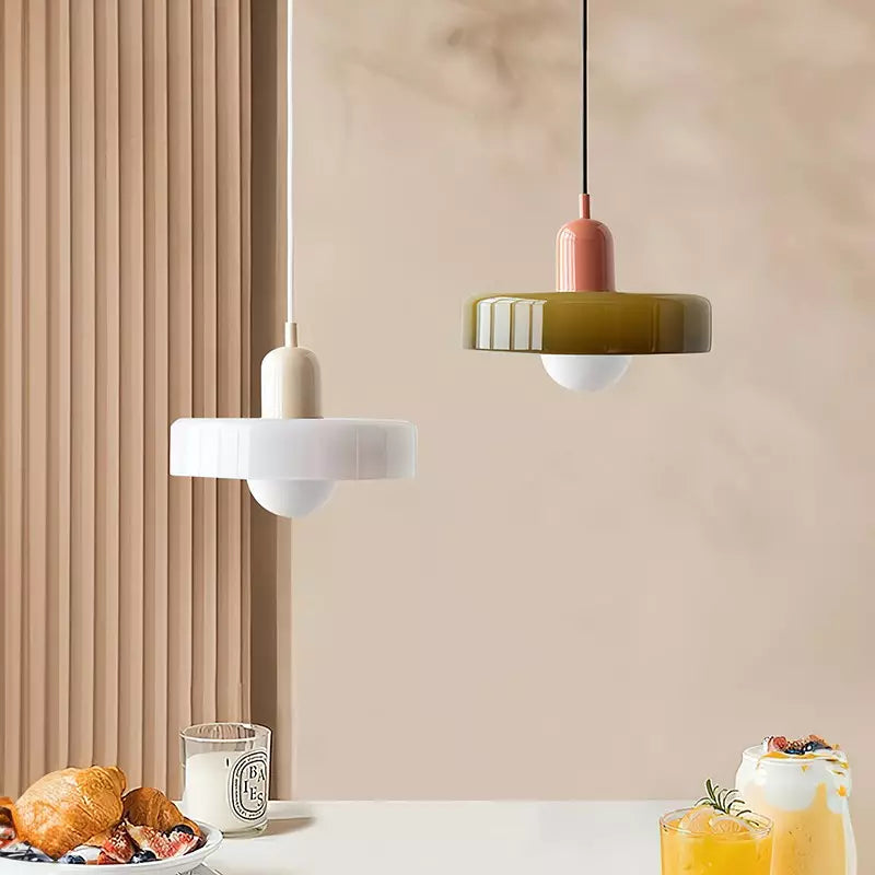 Bauhaus Style Glass Pendant Light For Dining And Living Areas
