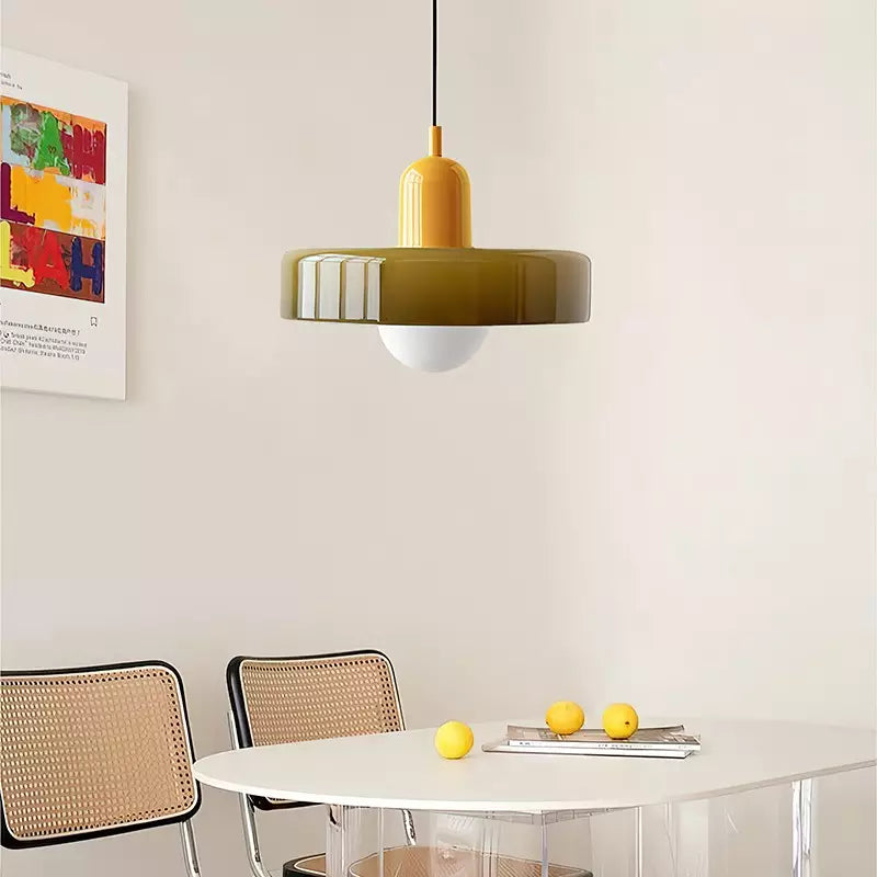 Bauhaus Style Glass Pendant Light For Dining And Living Areas