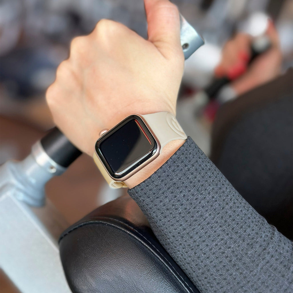 Beige siliconen schakelbandje voor Apple Watch