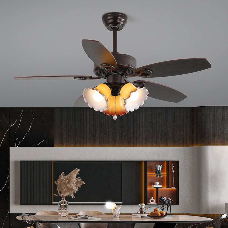Vintage Ceiling Fan With Integrated Light And Classic Style