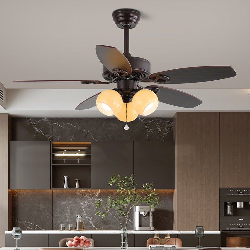 Vintage Ceiling Fan With Integrated Light And Classic Style