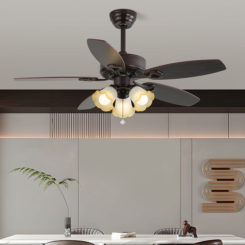 Vintage Ceiling Fan With Integrated Light And Classic Style