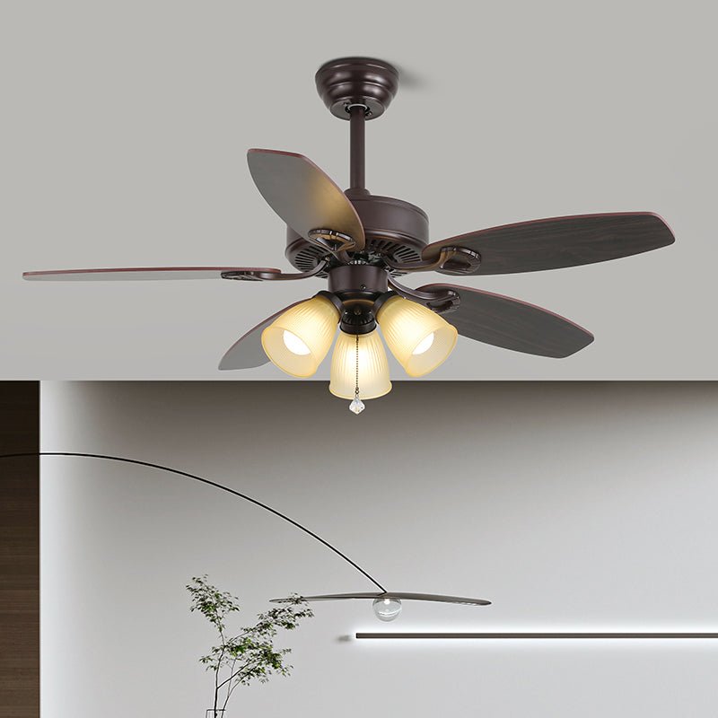 Vintage Ceiling Fan With Integrated Light And Classic Style