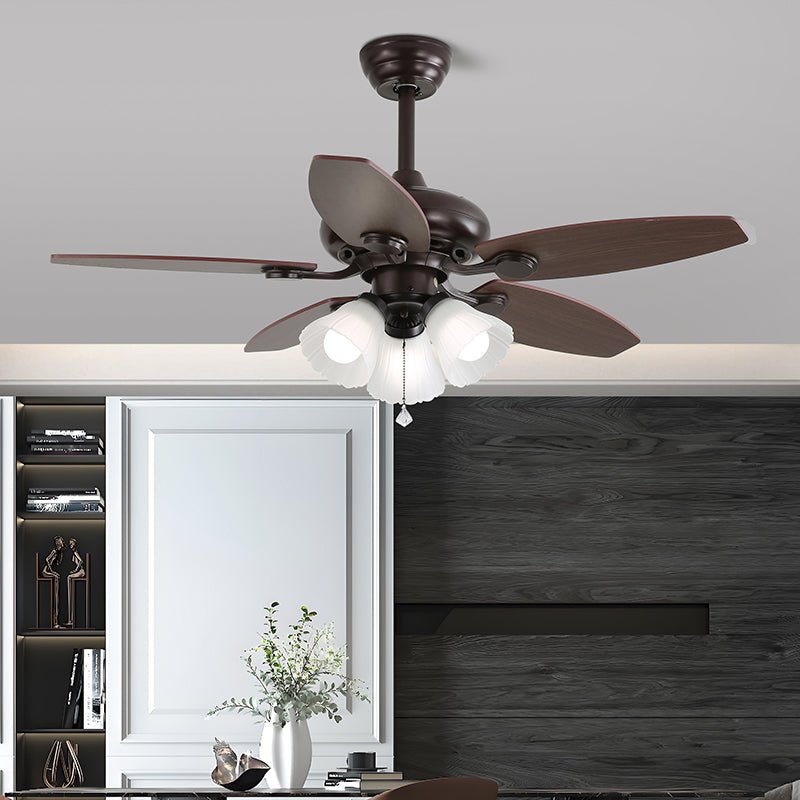 Vintage Ceiling Fan With Integrated Light And Classic Style