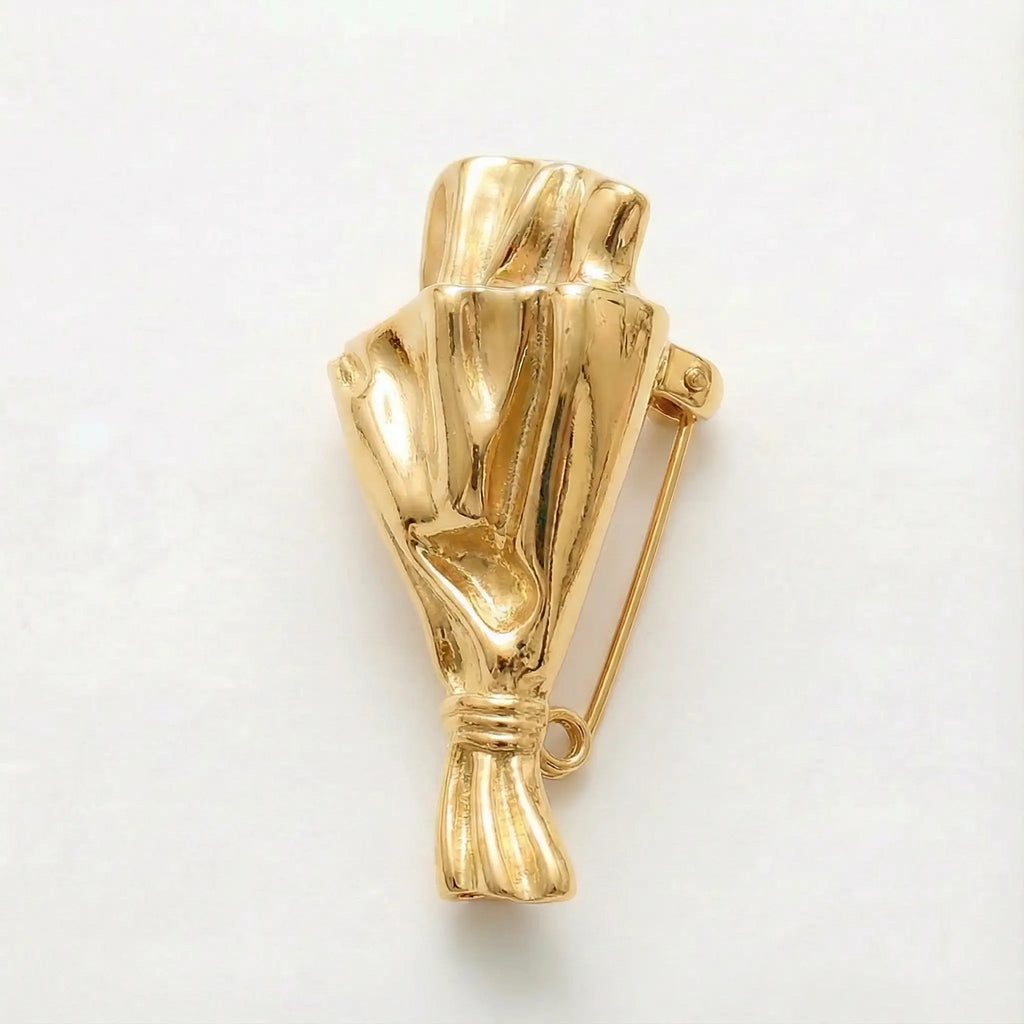 Broche portátil con jarrón — Abertura de 3-4cm para tallos de flores frescas