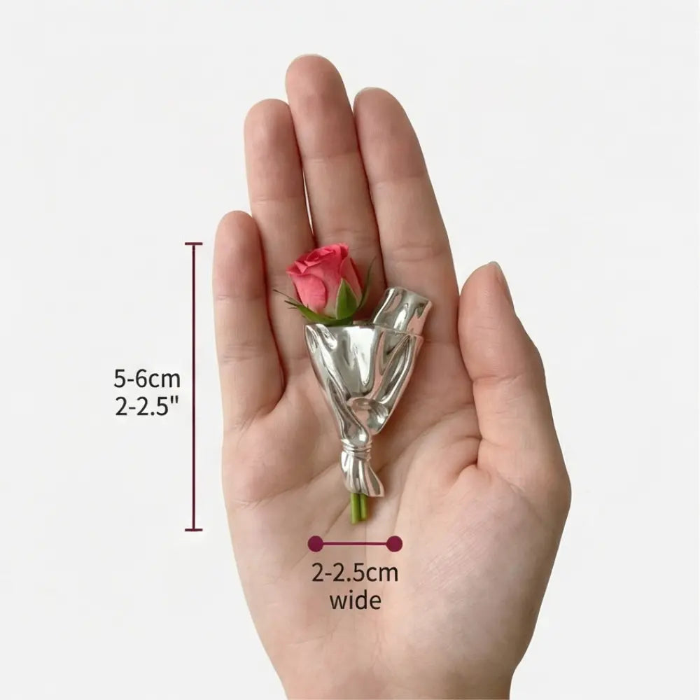 Broche portátil con jarrón — Abertura de 3-4cm para tallos de flores frescas