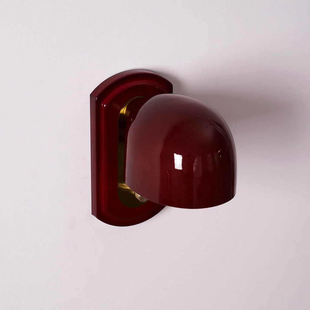 Crimson Glass Lampshade Wall Light For Living And Dining Rooms