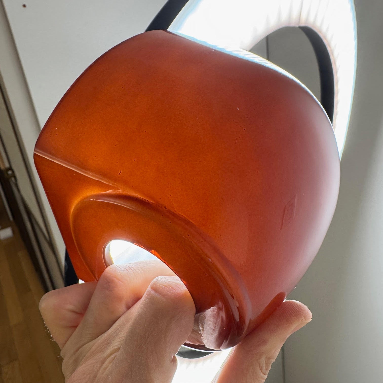 Crimson Glass Lampshade Wall Light For Living And Dining Rooms