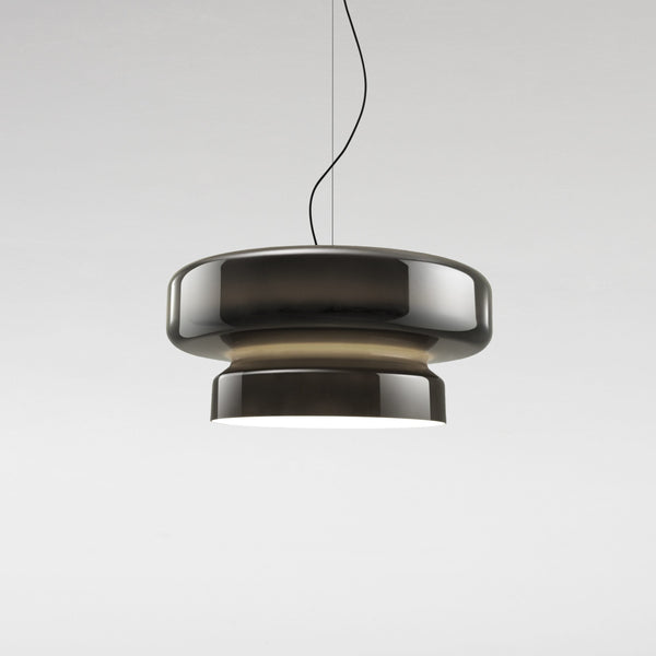 NovaLume Blown Glass Pendant Light With Organic Two Volume Silhouette For Modern Interiors
