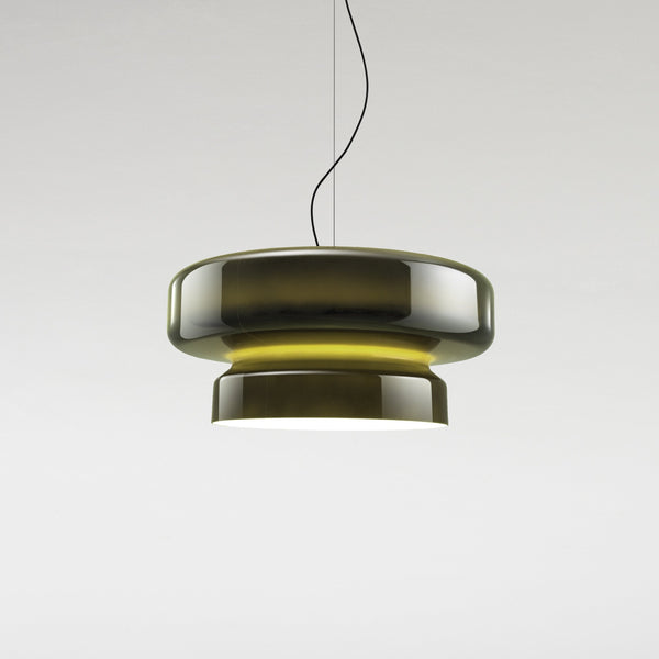 NovaLume Blown Glass Pendant Light With Organic Two Volume Silhouette For Modern Interiors