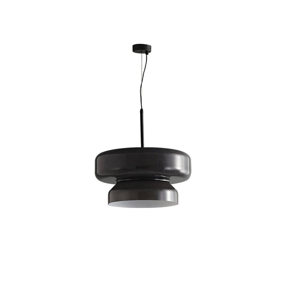 NovaLume Blown Glass Pendant Light With Organic Two Volume Silhouette For Modern Interiors