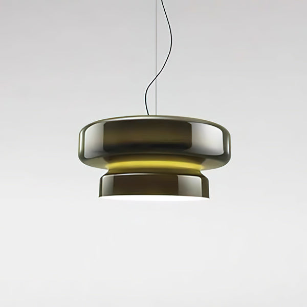 NovaLume Blown Glass Pendant Light With Organic Two Volume Silhouette For Modern Interiors