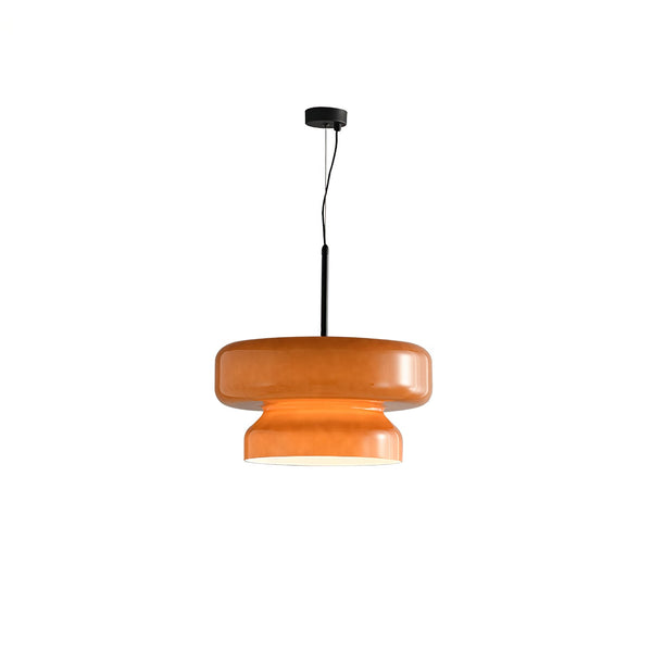 NovaLume Blown Glass Pendant Light With Organic Two Volume Silhouette For Modern Interiors