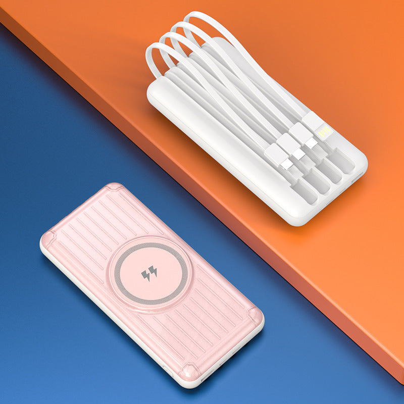 Powerbank — Integriertes Kabel, schnelles USB-C, kompatibel mit iPhone, Samsung und Android