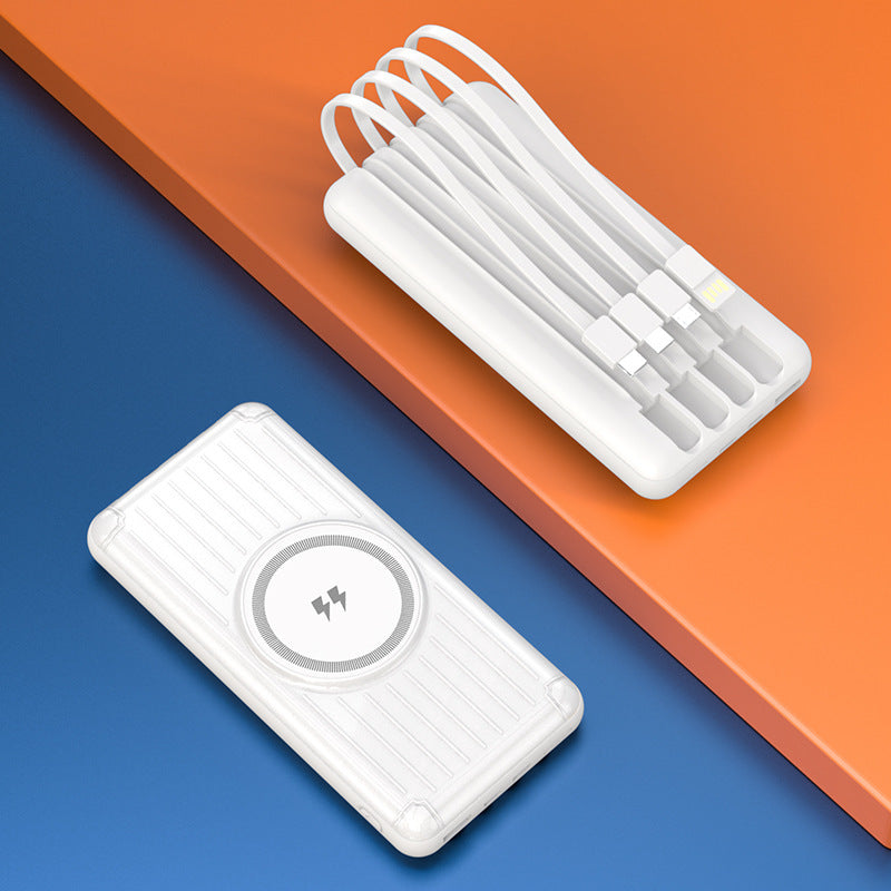 Powerbank — Integriertes Kabel, schnelles USB-C, kompatibel mit iPhone, Samsung und Android