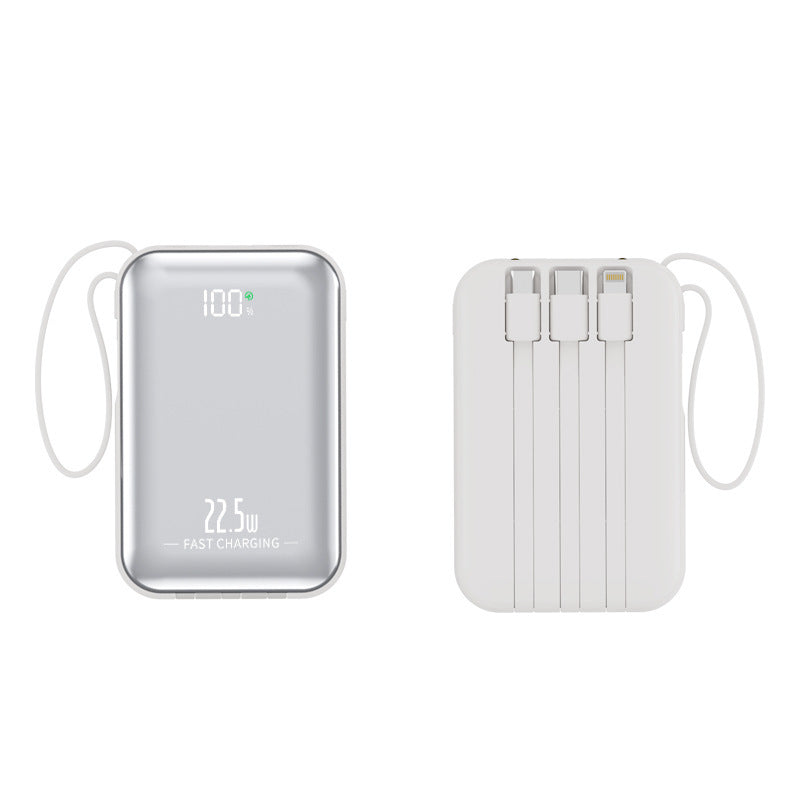 Bateria externa — Carregamento rápido, cabos integrados para Android, Samsung e iPhone