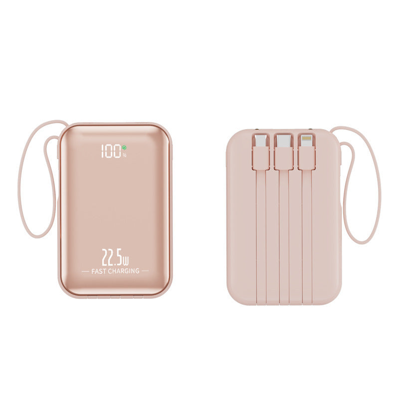 Bateria externa — Carregamento rápido, cabos integrados para Android, Samsung e iPhone