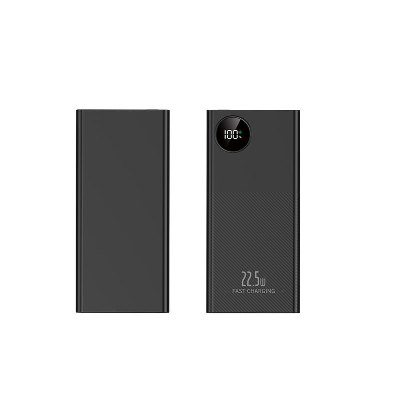 Bærbar powerbank — højhastighedsopladning, digitalt display, kompatibel med iPhone og Android