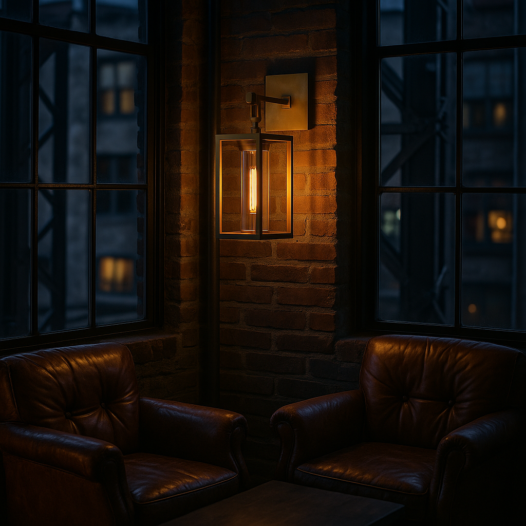 AuricLume Dimmable LED Wall Sconce In Brass With Clear Glass Shade For Ambient Lighting