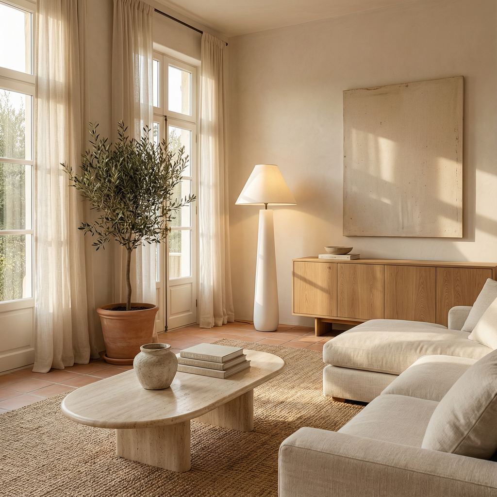 Astra Resin Floor Lamp With Minimalist Modern Design For Living Room And A Sleek Tapered Silhouette